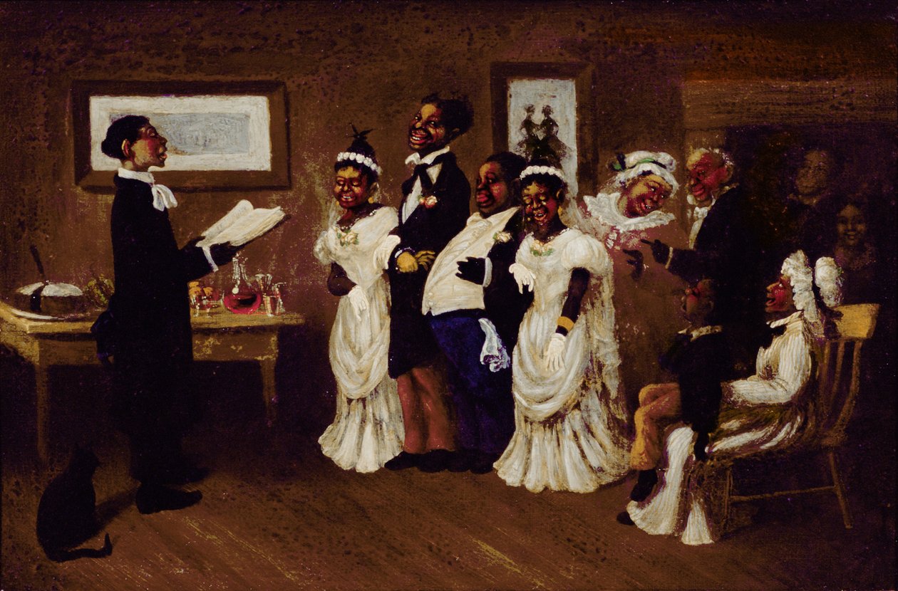 De Bruiloft, ca.1850 door American School