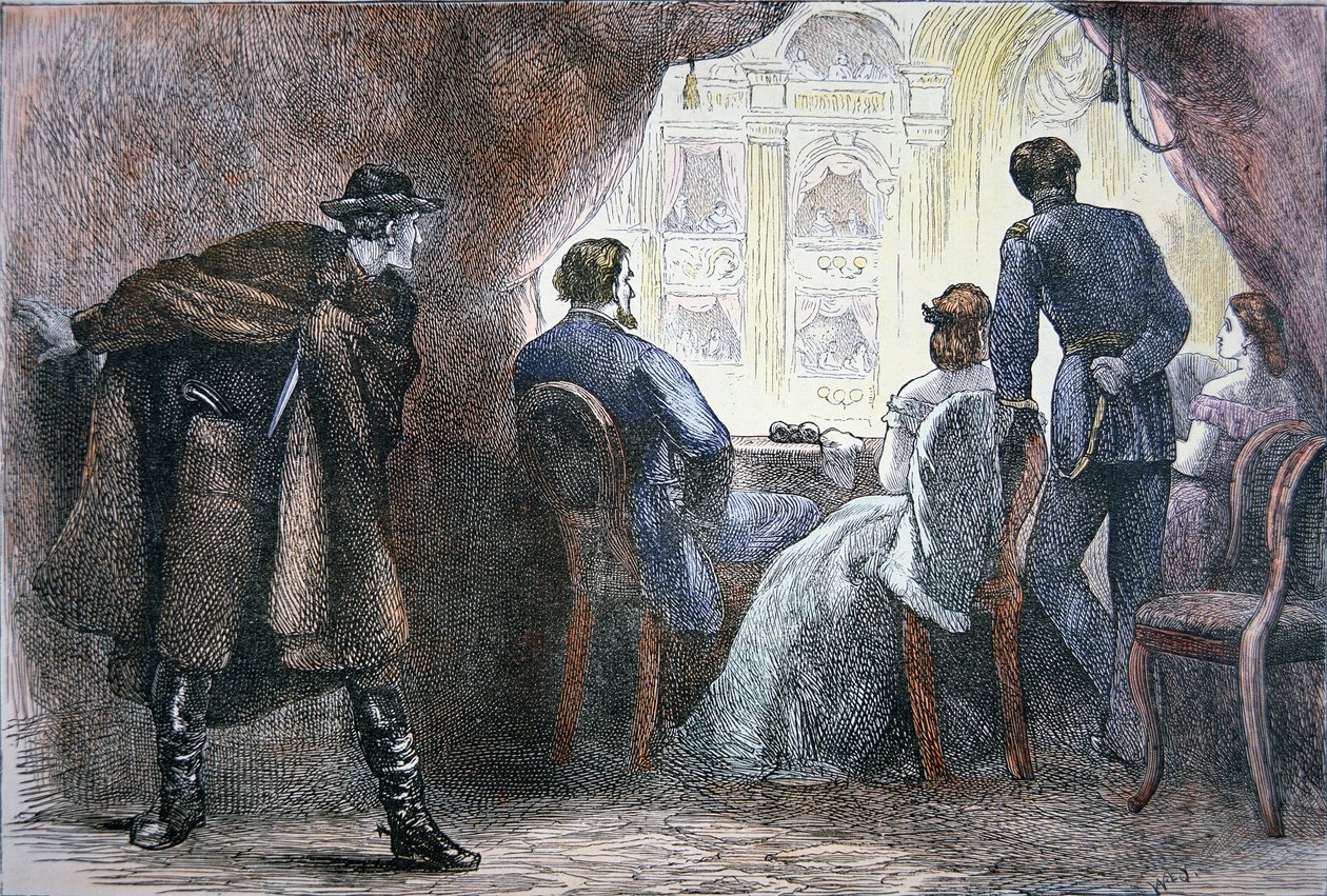 De moord op Abraham Lincoln (1809-65) in de loge van Ford