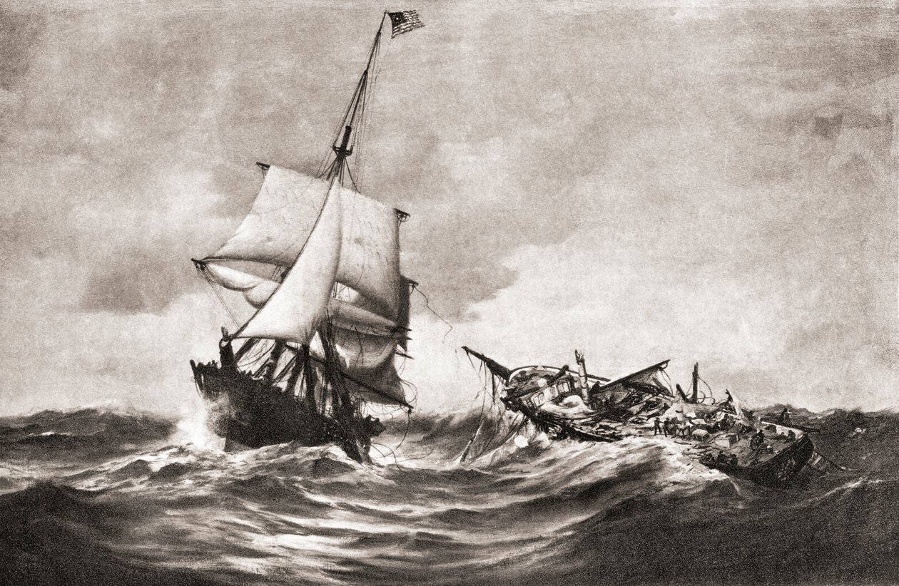 De verovering van HMS Frolic door de USS Wasp door American School