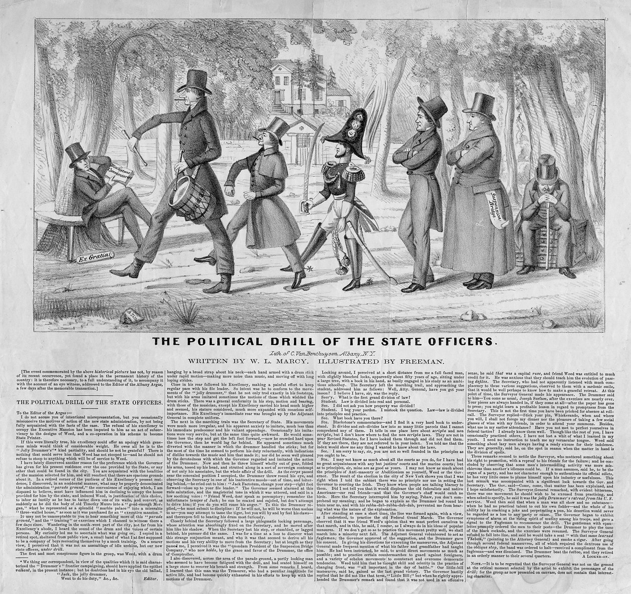 De politieke oefening van de staatsambtenaren, uitgegeven door John Childs, New York, c.1838 door American School