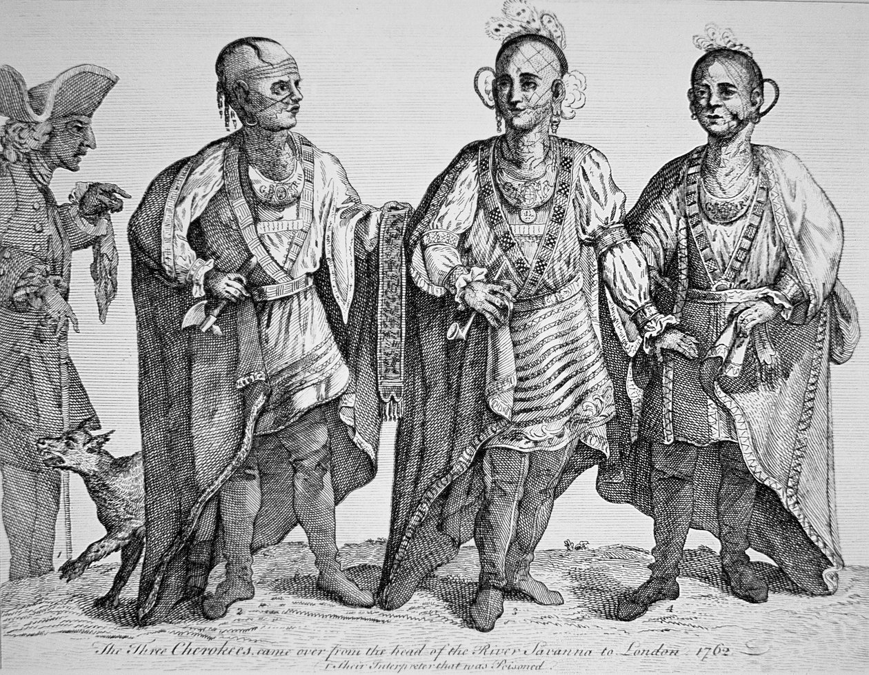 Drie Amerikaanse Cherokee Chiefs door American School