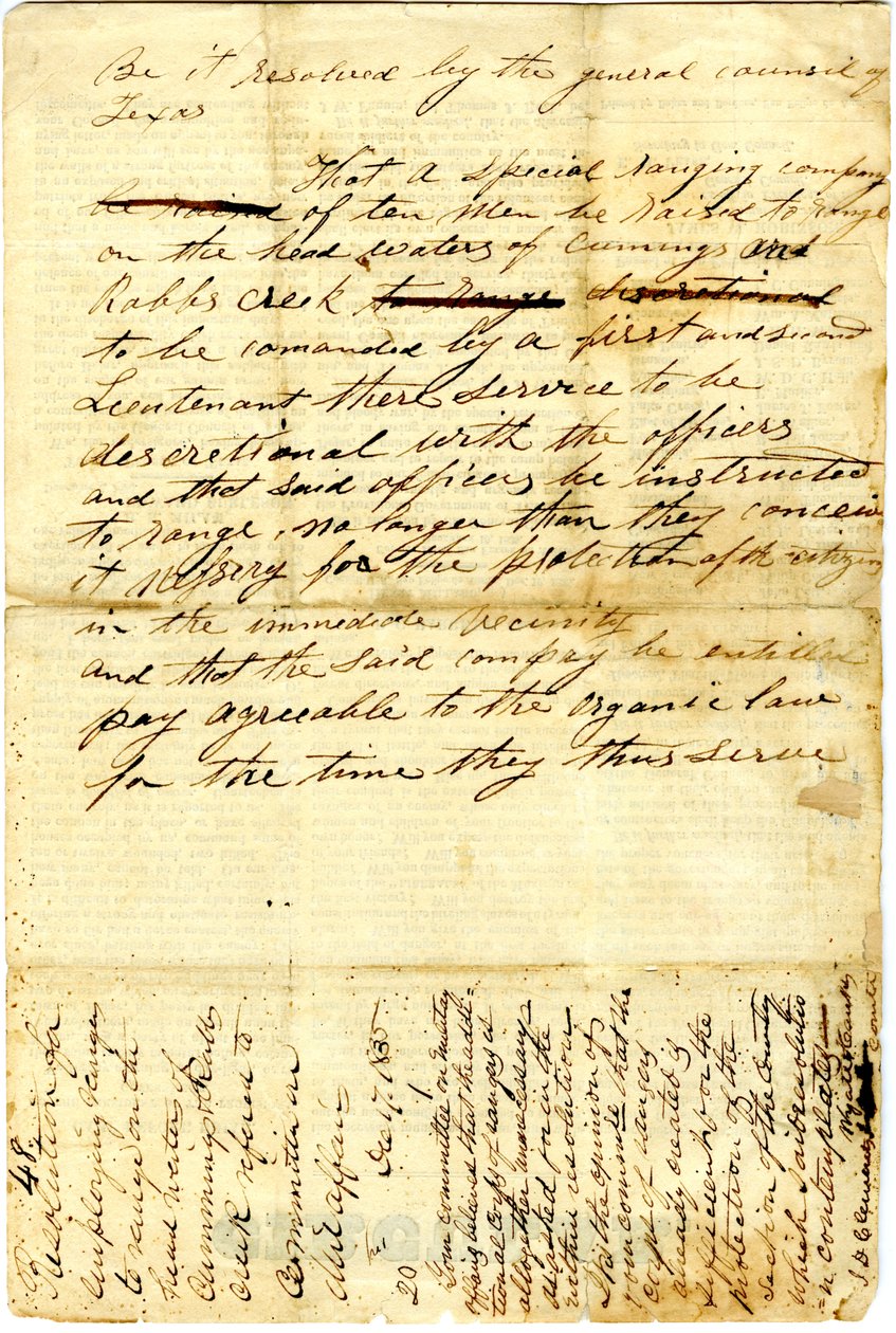 Aan het volk van Texas over de belegering van het Mexicaanse garnizoen in San Antonio de Bexar, 10 december 1835 door American School