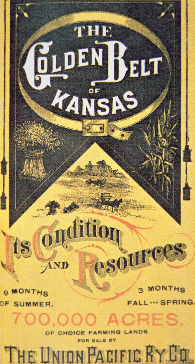 Union Pacific Railroad Poster, ca. 1880 door American School