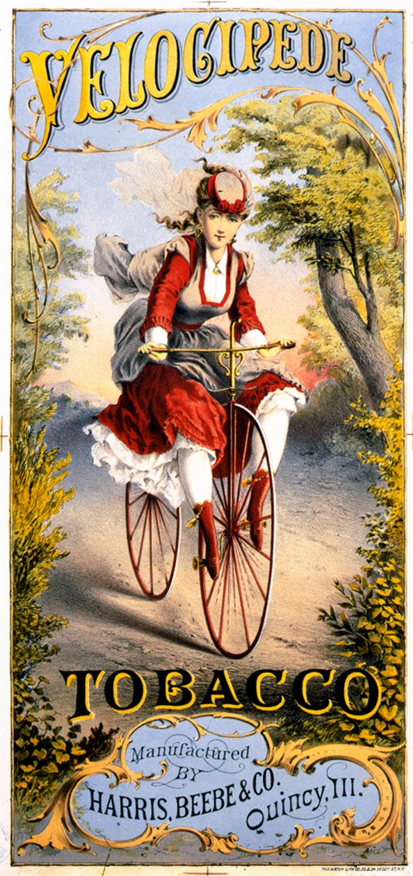 Velocipede tabaksadvertentie door American School