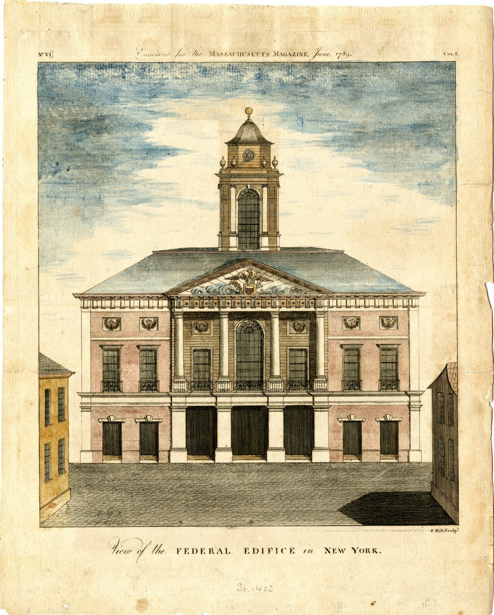 Uitzicht op het federale gebouw in New York door American School