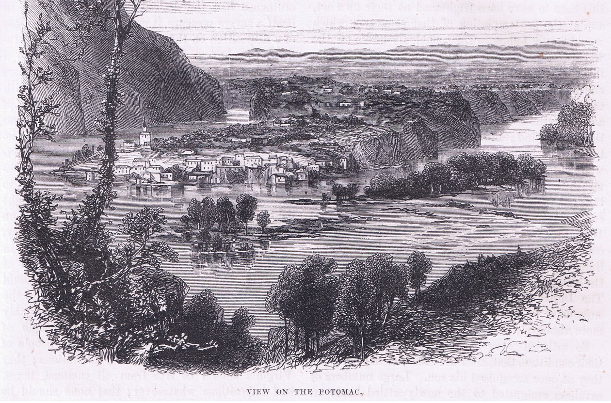 Uitzicht op de Potomac, illustratie uit Cassell