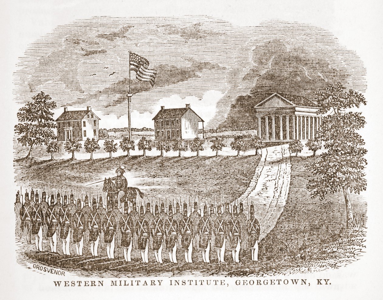 Western Military Institute, Georgetown, KY door American School