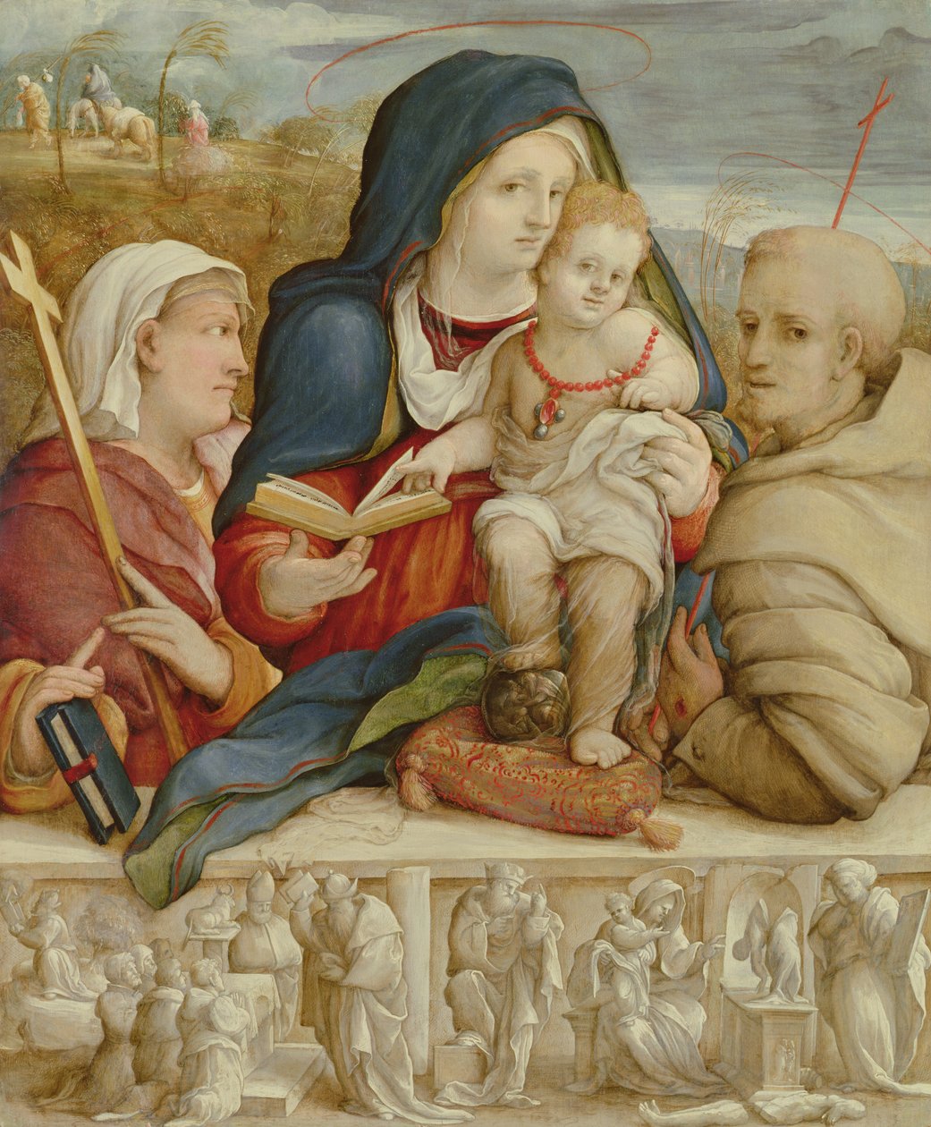Maagd en Kind met St. Helena en St. Franciscus door Amico Aspertini