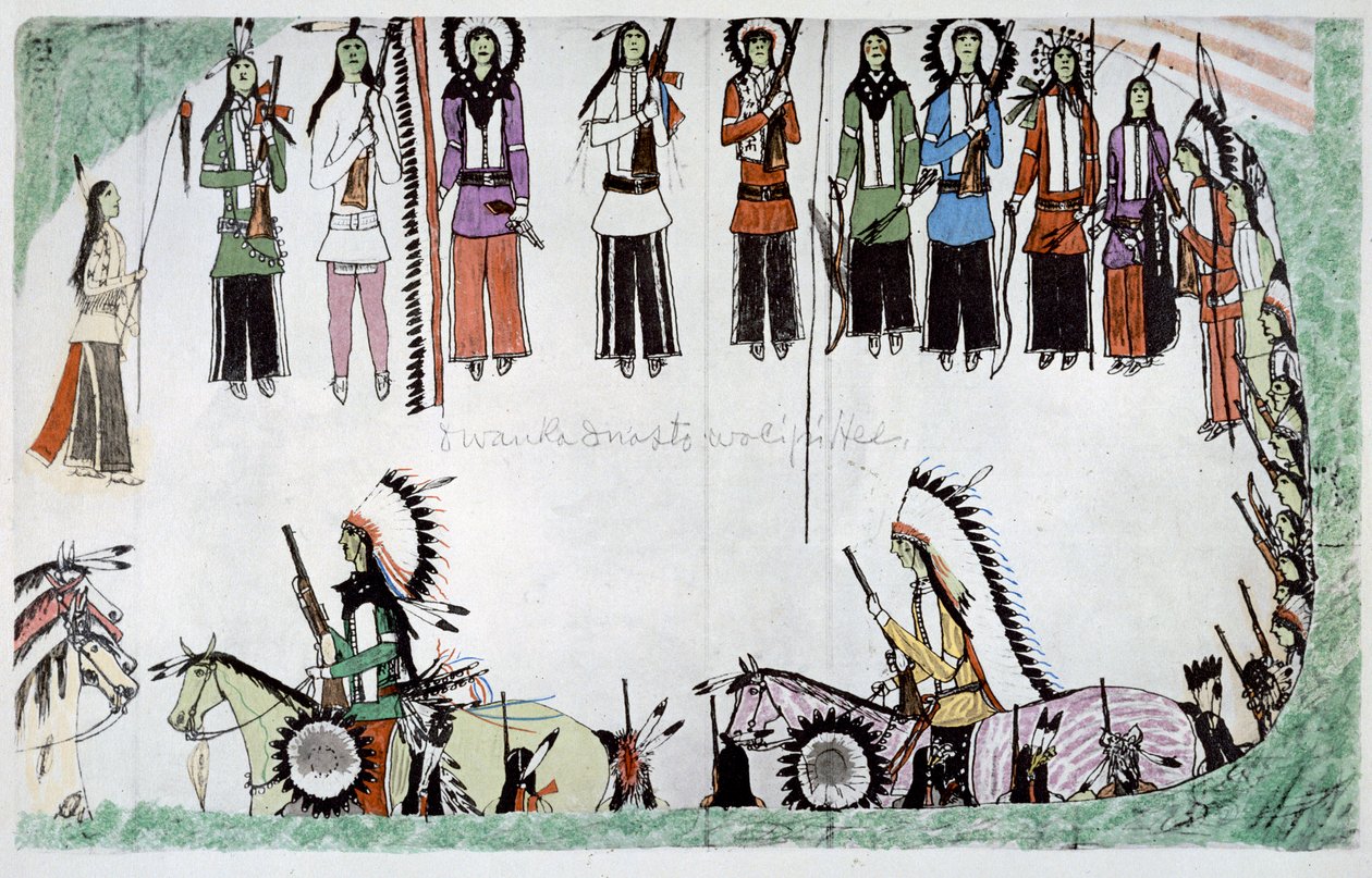 Smoothing the Place Dance, ca. 1889-1913 door Amos Bad Heart Buffalo