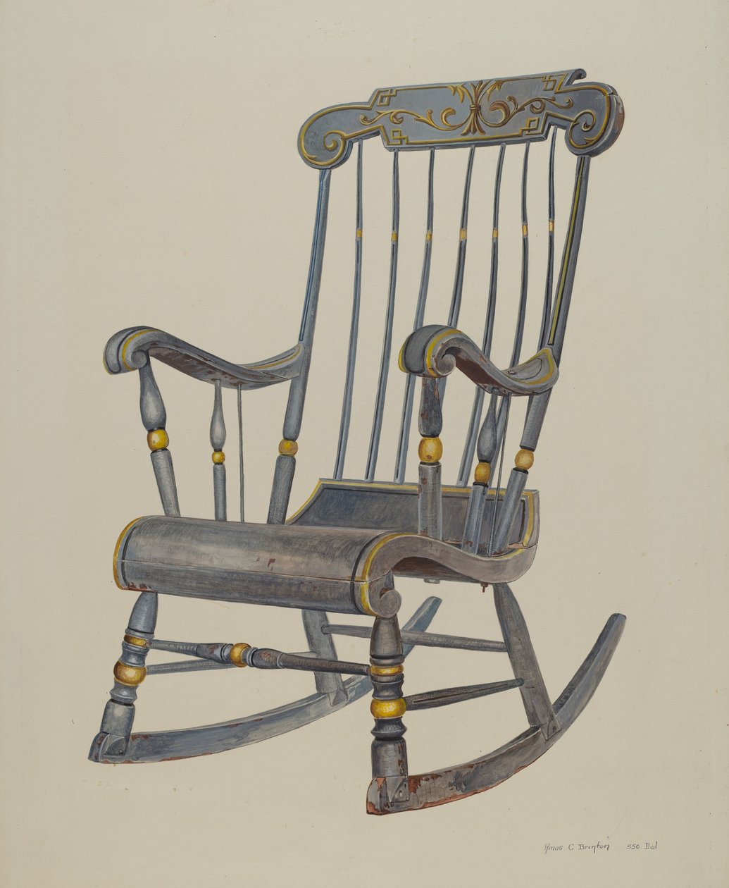 Schommelstoel door Amos C. Brinton