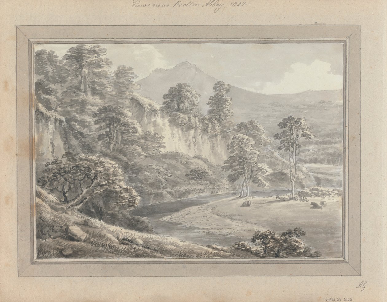 Uitzichten in Engeland, Schotland en Wales: Uitzicht bij Bolton Abbey door Amos Green