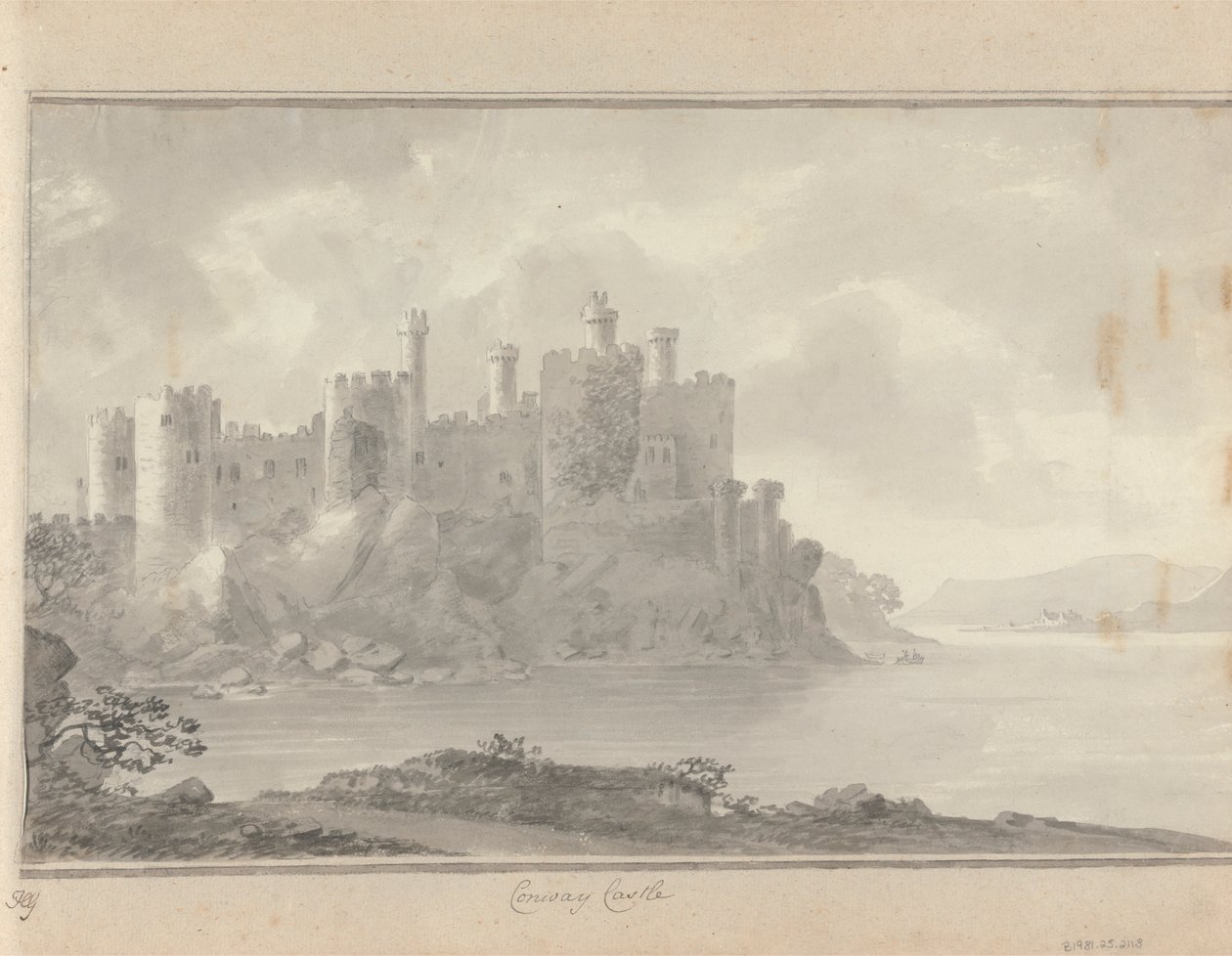 Zichten in Engeland, Schotland en Wales: Conway Castle door Amos Green