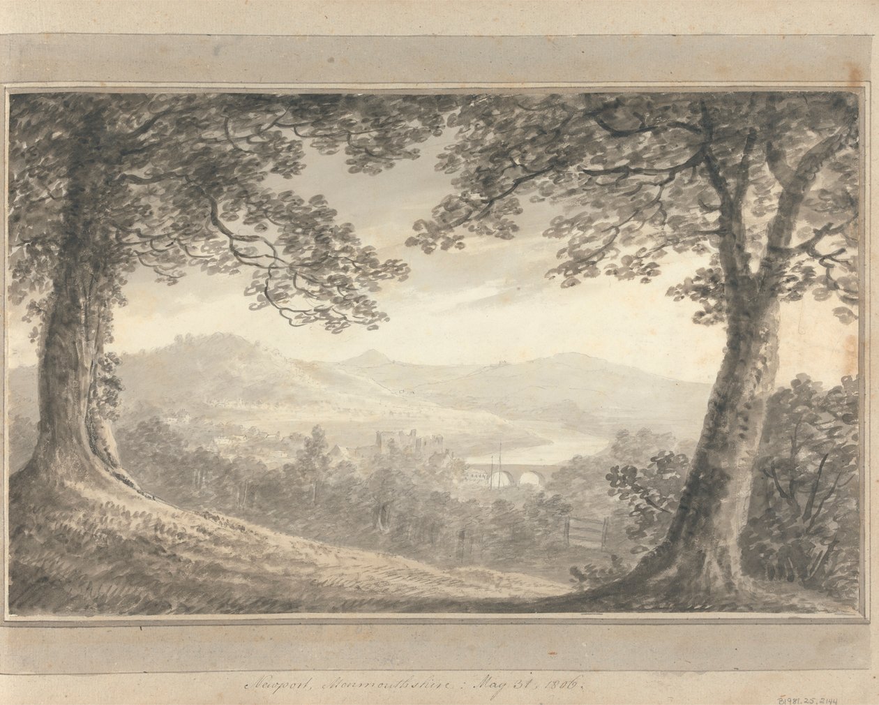 Gezichten in Engeland, Schotland en Wales: Newport, Monmouthshire, 31 mei 1806 door Amos Green