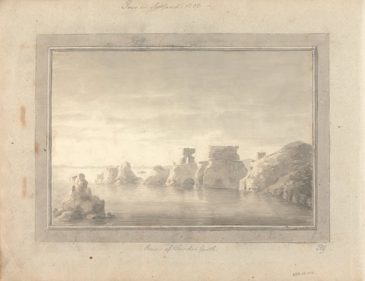 Gezichten in Engeland, Schotland en Wales: Ruïnes van Dunbar Castle, HG/Tour in Schotland door Amos Green