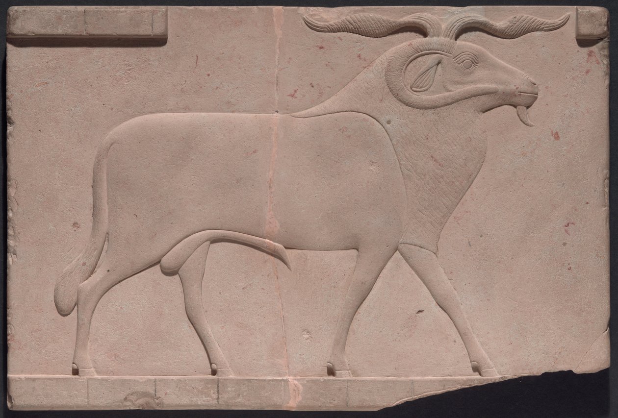 Plaquette met afbeelding van een ram door Ancient Egyptian