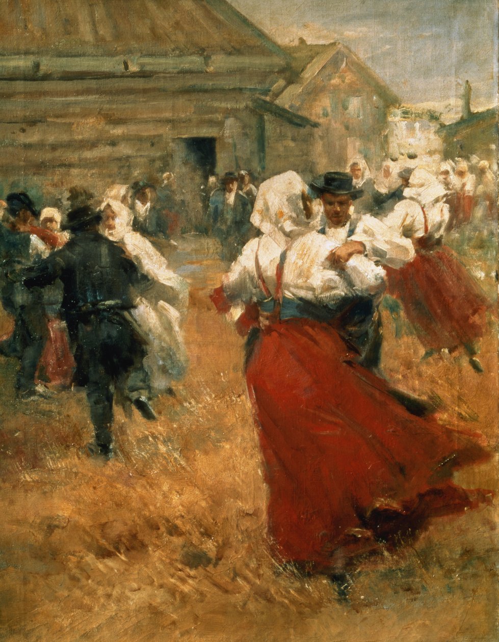 Dorpsfestival, 1890s door Anders Leonard Zorn