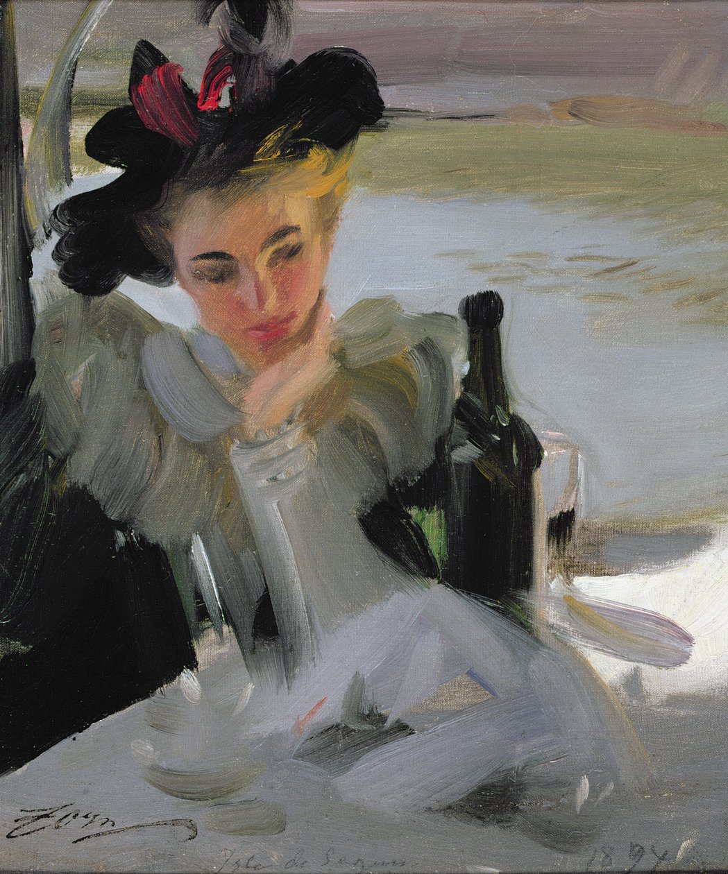 Dam Vid Cafe door Anders Leonard Zorn