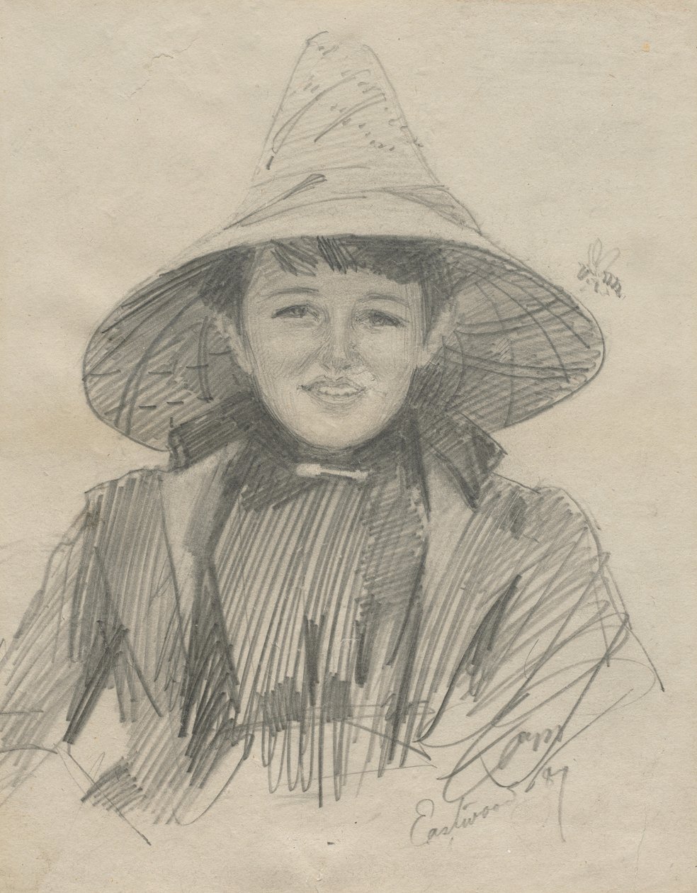 Ada Lymon vrouw met een grote hoed, 1887 door Anders Leonard Zorn