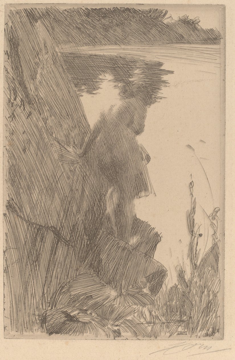 Bader III Baigneuse de Dos, 1896 door Anders Leonard Zorn