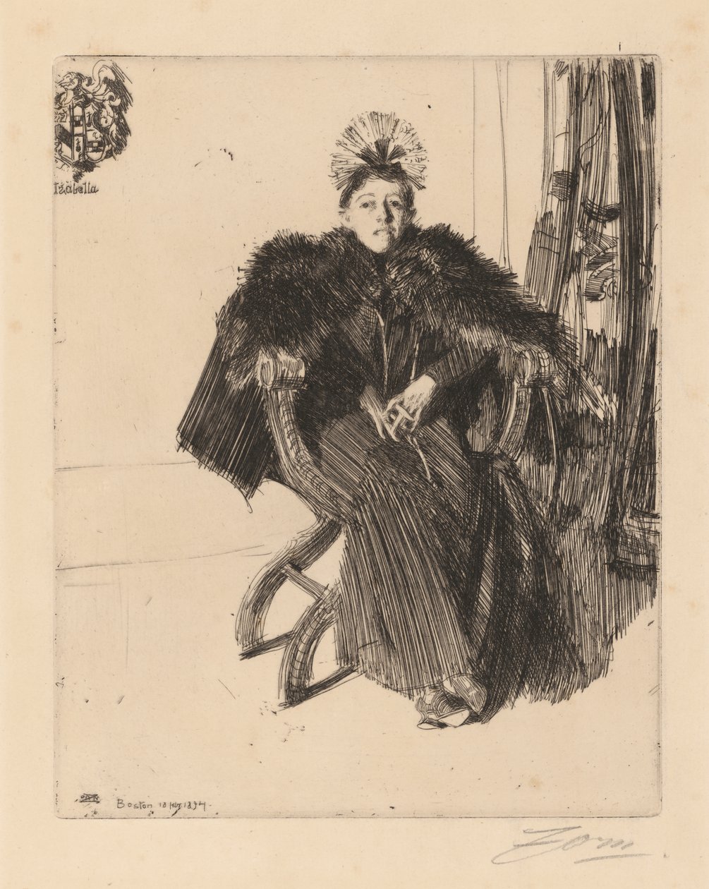 Isabella Stewart Gardner door Anders Leonard Zorn