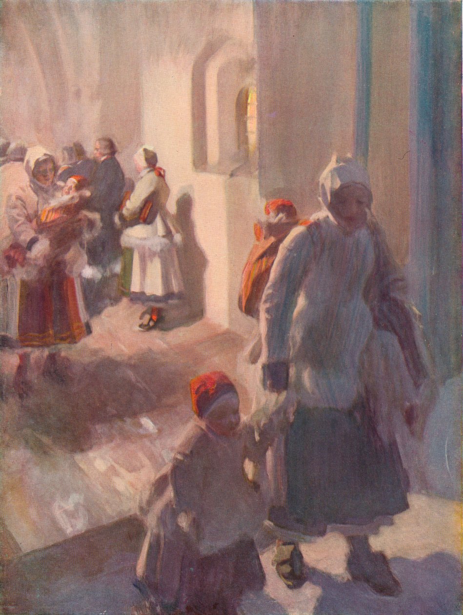 Metten op Kerstdag, ca. 1912 door Anders Leonard Zorn