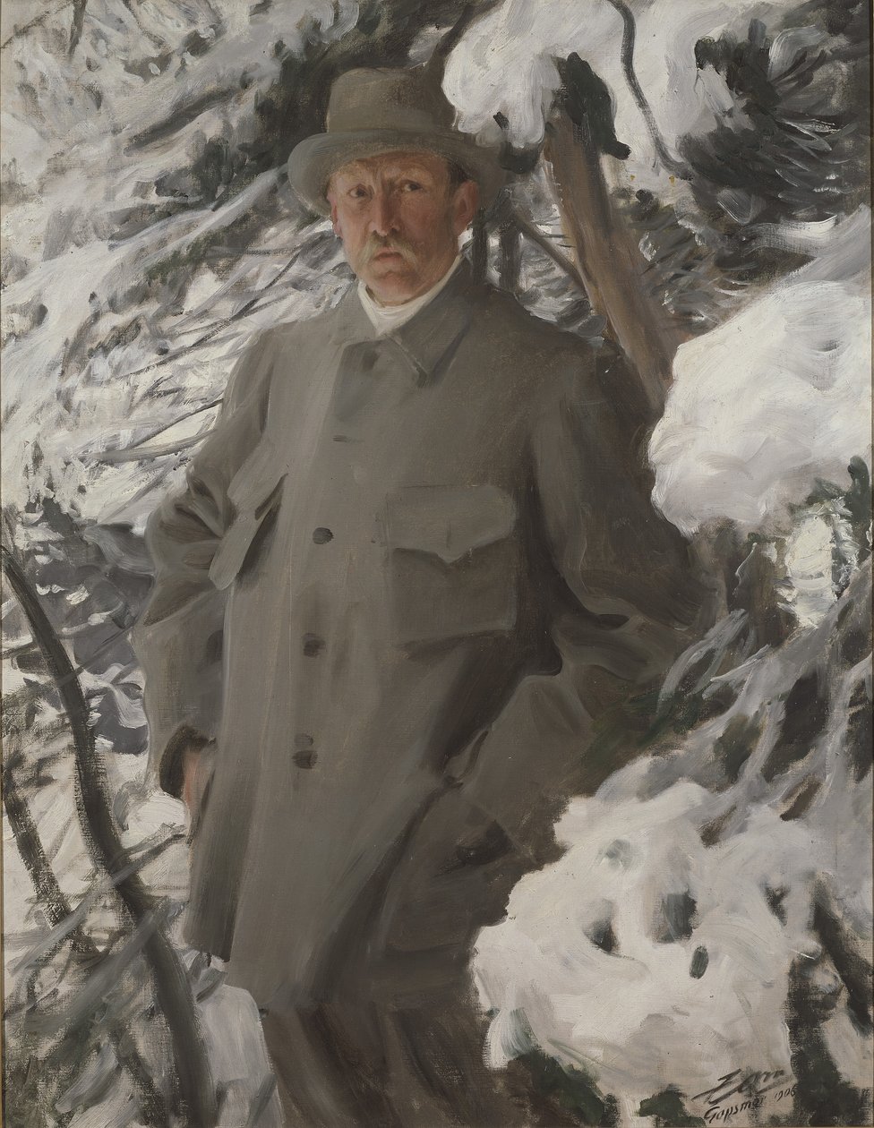 De schilder Bruno Liljefors door Anders Leonard Zorn
