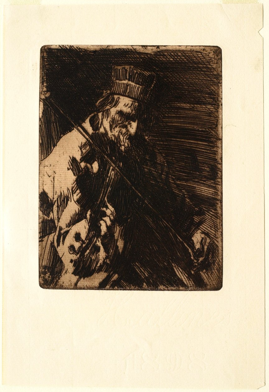 Dorpsviolist door Anders Leonard Zorn