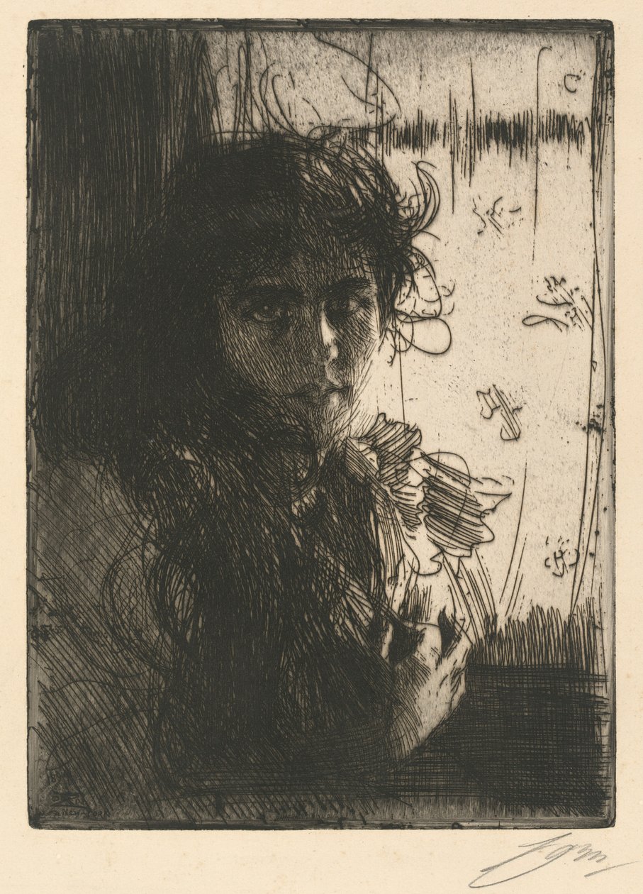Een Iers meisje of Annie door Anders Zorn