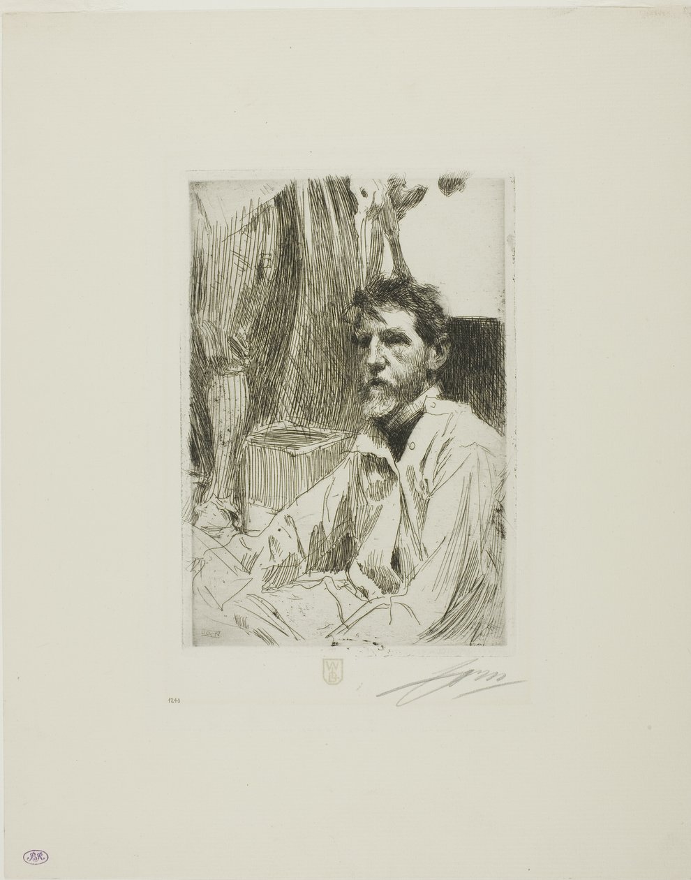 August Saint Gaudens I door Anders Leonard Zorn