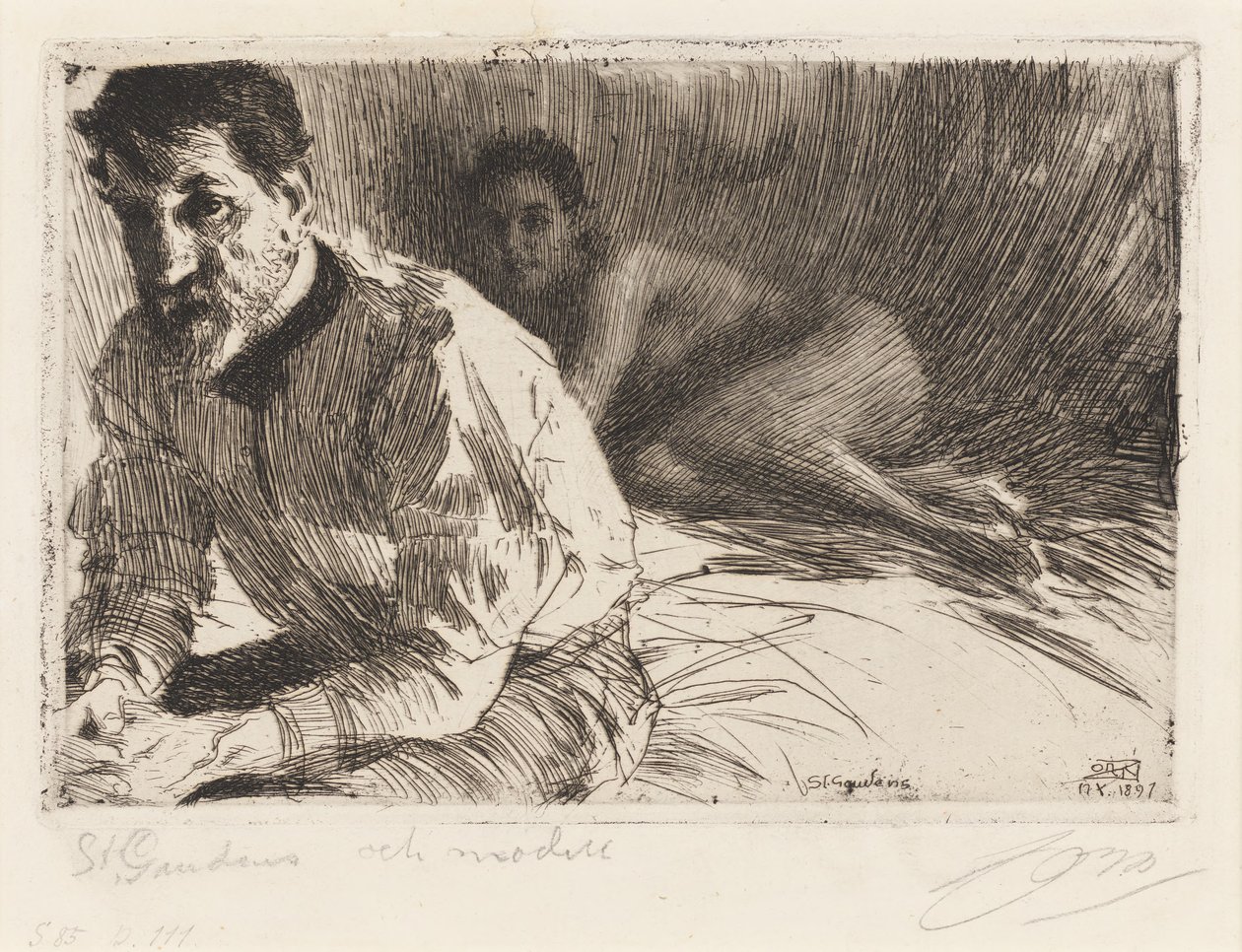 Augustus Saint Gaudens II door Anders Zorn