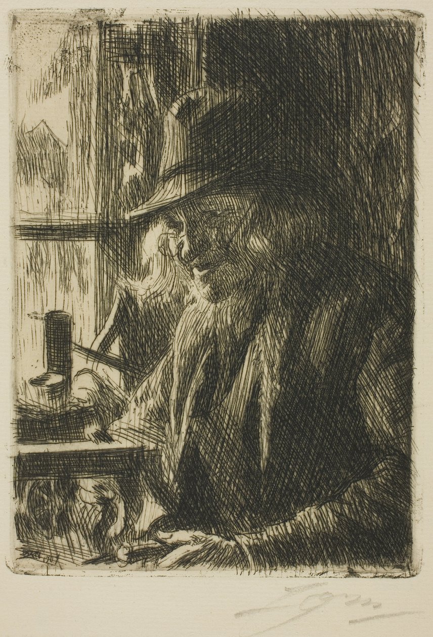 Bosl Anders, Klokkenmaker in Mora door Anders Leonard Zorn