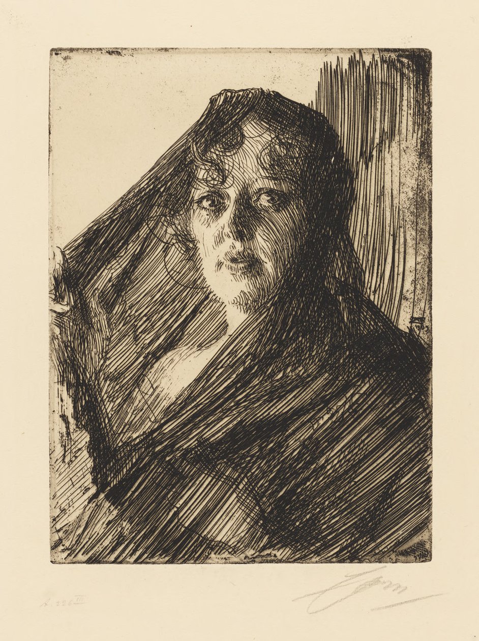 Gerda Lundequist door Anders Zorn