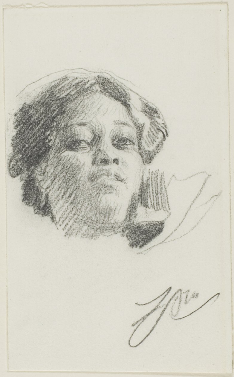 Hoofd van een vrouw door Anders Zorn