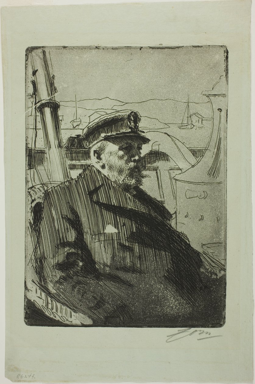 Koning Oscar II (Tweede plaat) door Anders Leonard Zorn