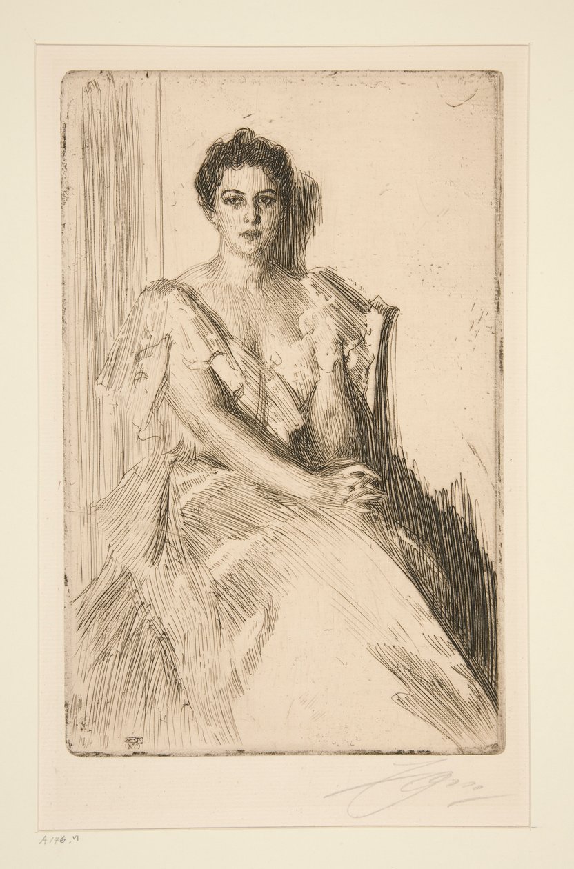 Mrs. Grover Cleveland II door Anders Leonard Zorn