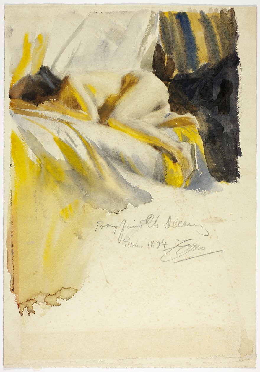 Naakt Liggend op Bed door Anders Leonard Zorn