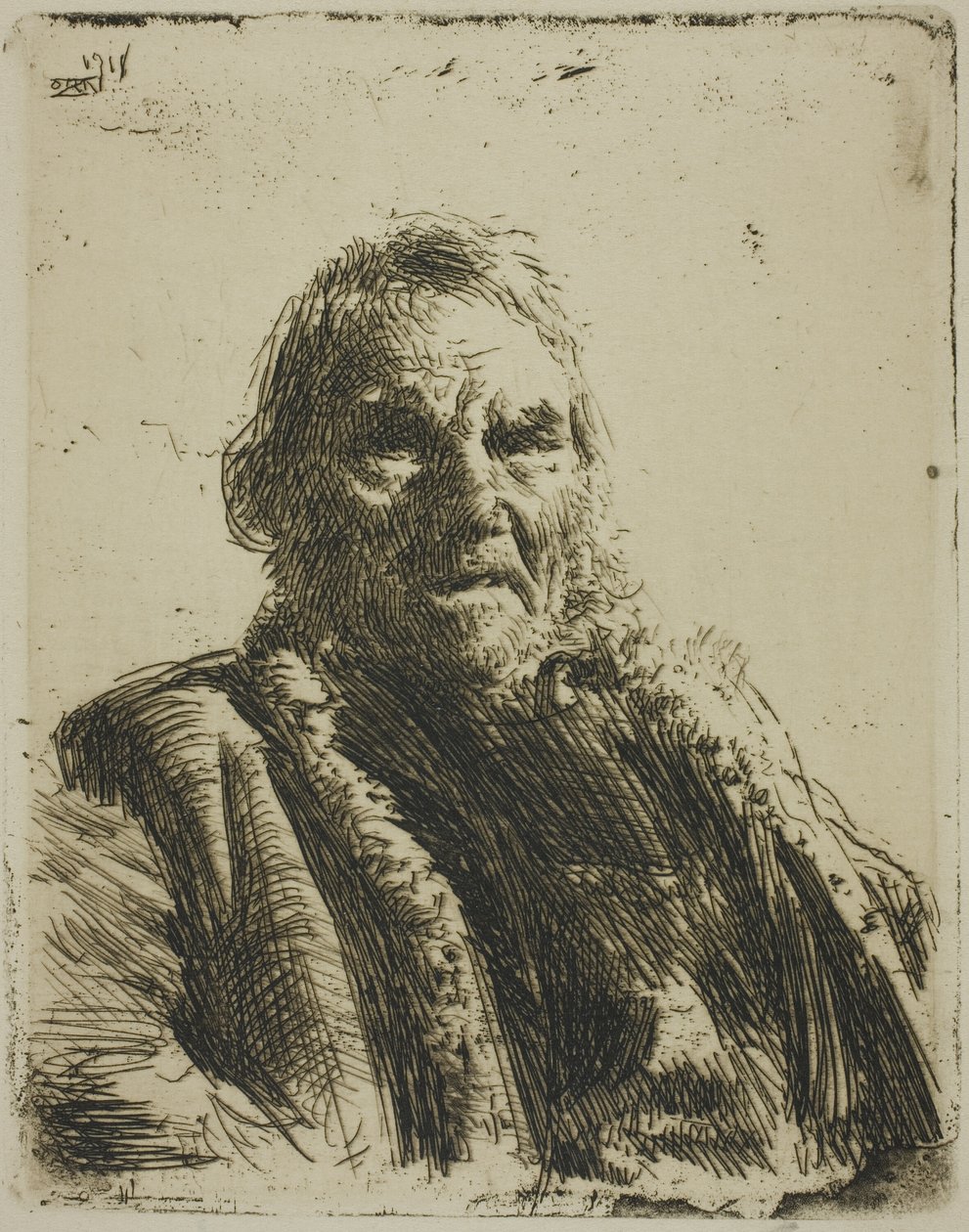 Oude soldaat ("Prinsen") door Anders Leonard Zorn