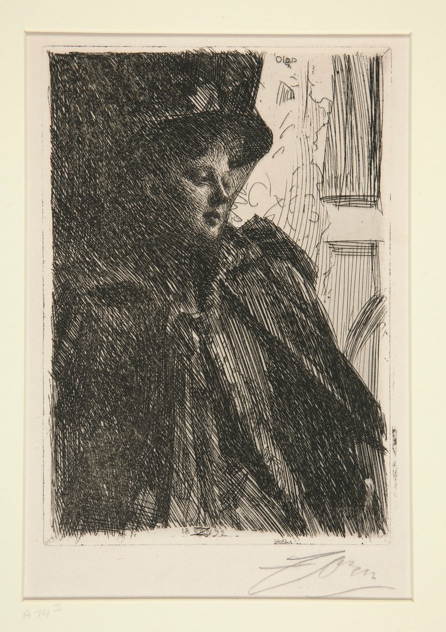 Olga Bratt door Anders Leonard Zorn