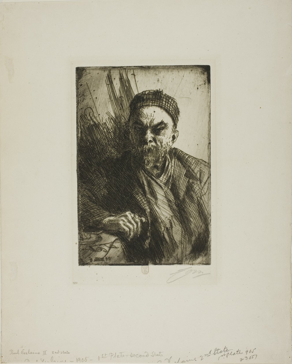 Paul Verlaine II door Anders Leonard Zorn