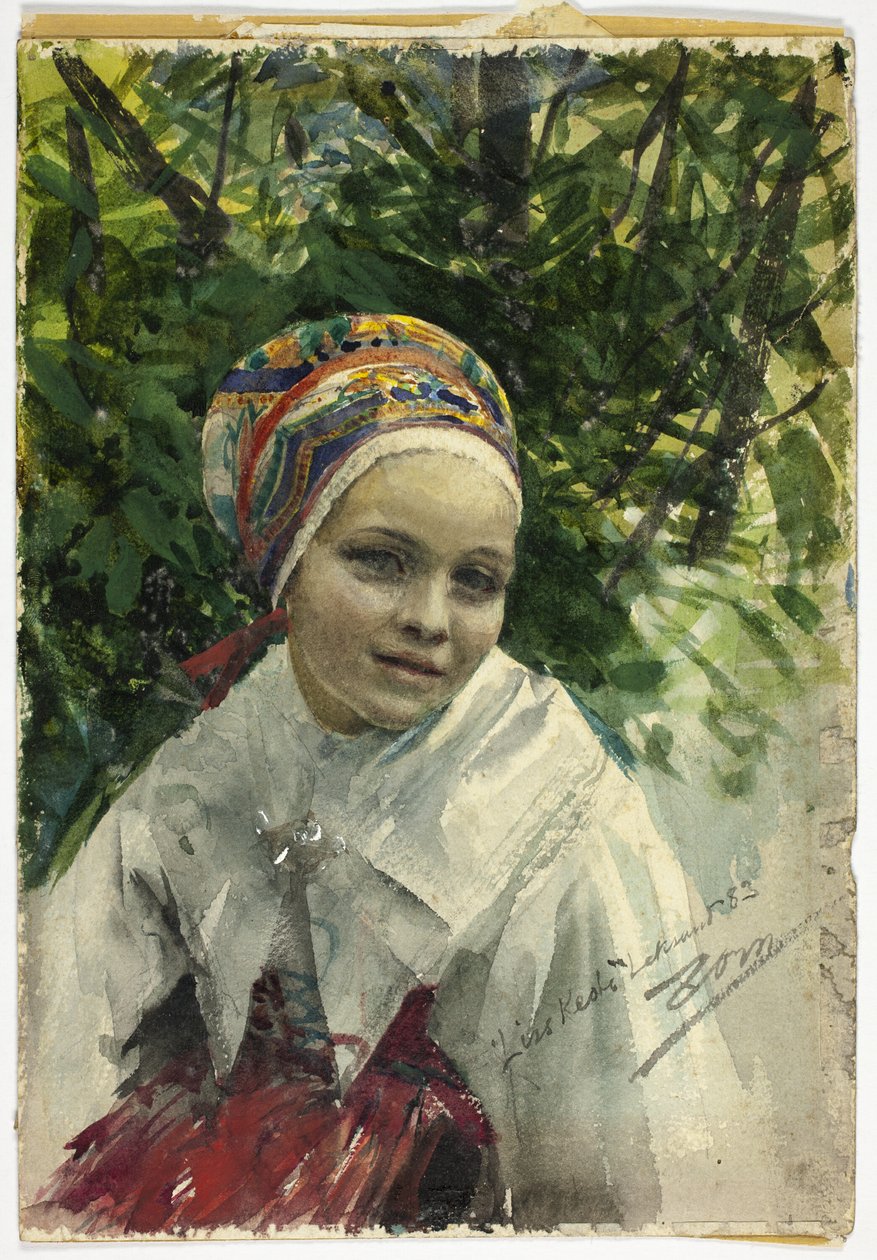 Portret van een meisje door Anders Leonard Zorn