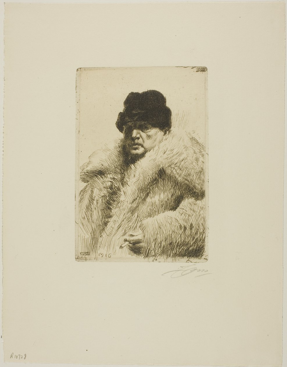 Zelfportret 1916 door Anders Leonard Zorn
