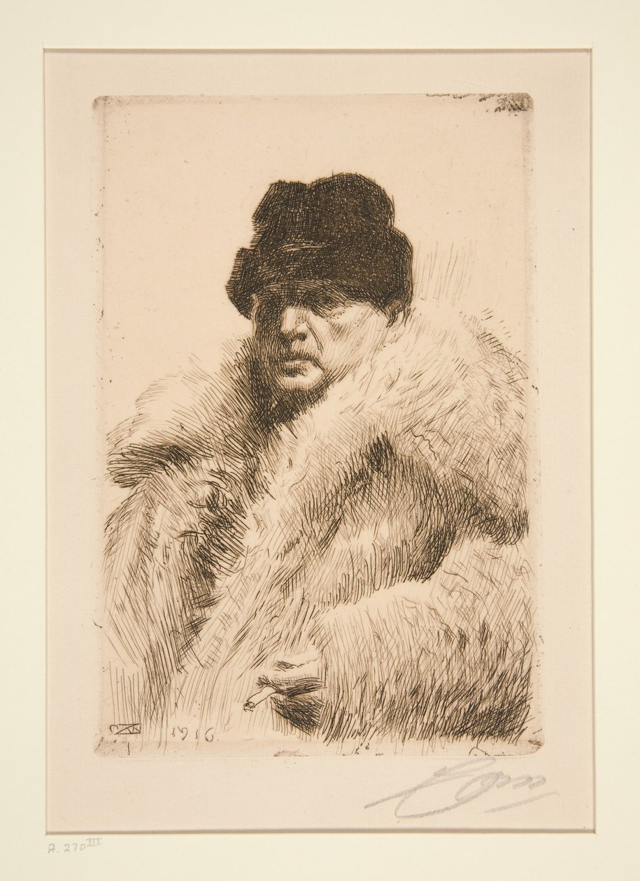Zelfportret 1916 door Anders Zorn