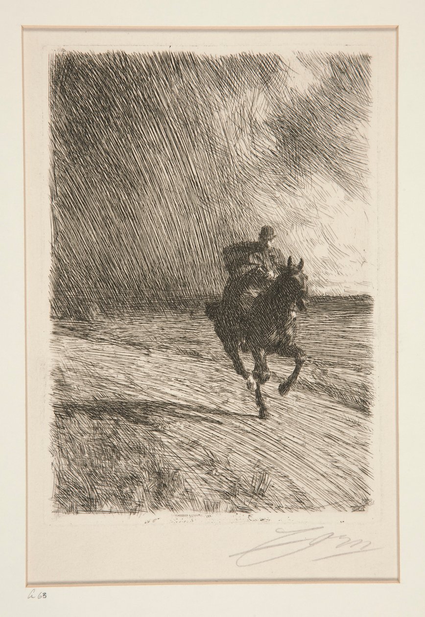 De storm door Anders Leonard Zorn