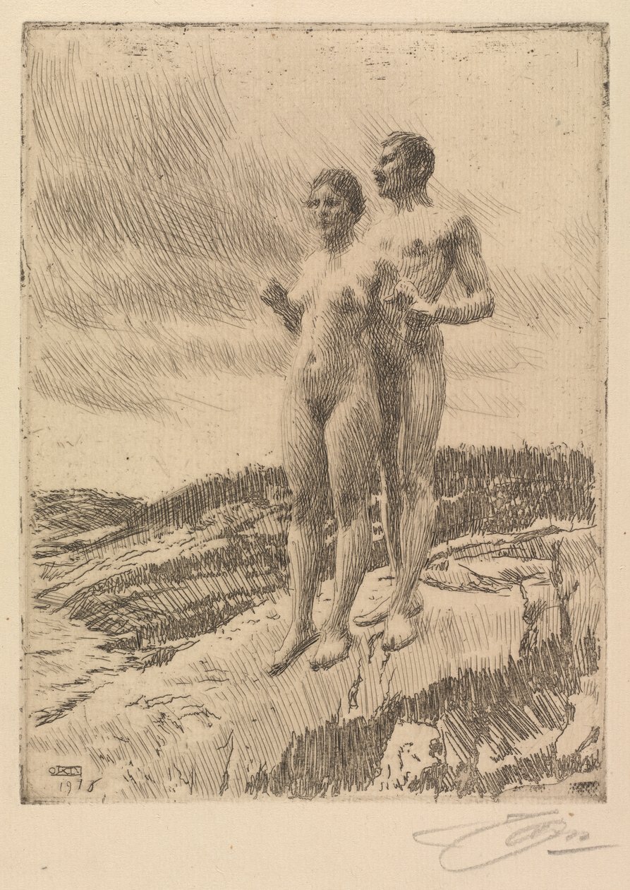 De Twee door Anders Leonard Zorn