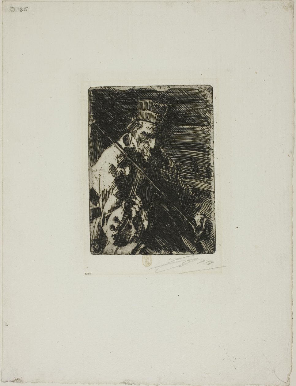 Dorpsviolist door Anders Leonard Zorn