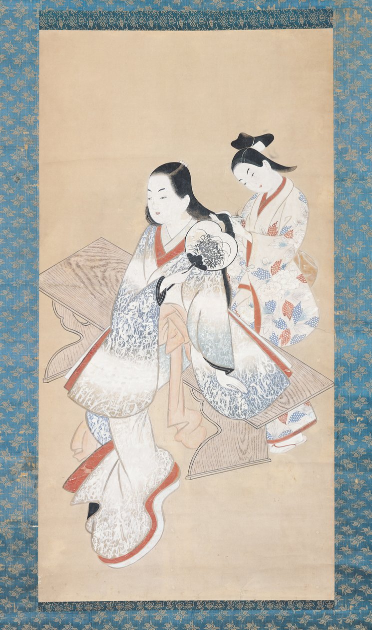 Het Kapsel van de Courtisane, c.1700-14 door Ando Kaigetsudo