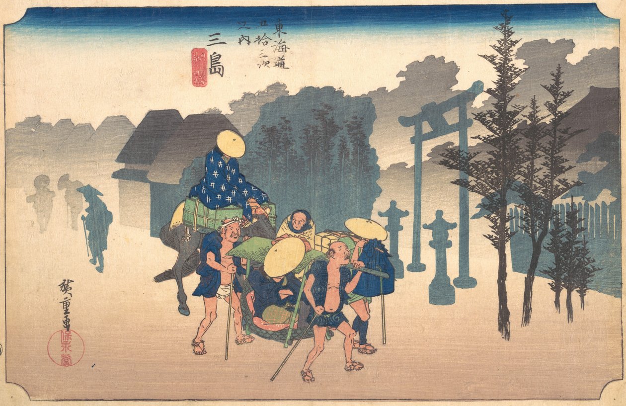Ochtendmist, 19e eeuw door Ando Hiroshige