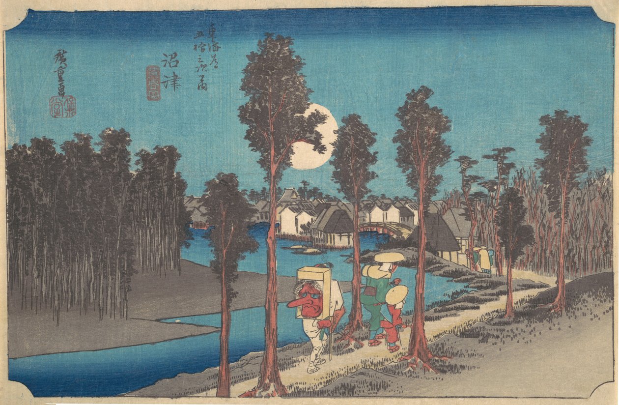 Numazu Ki Kure, ca. 1834 door Ando Hiroshige