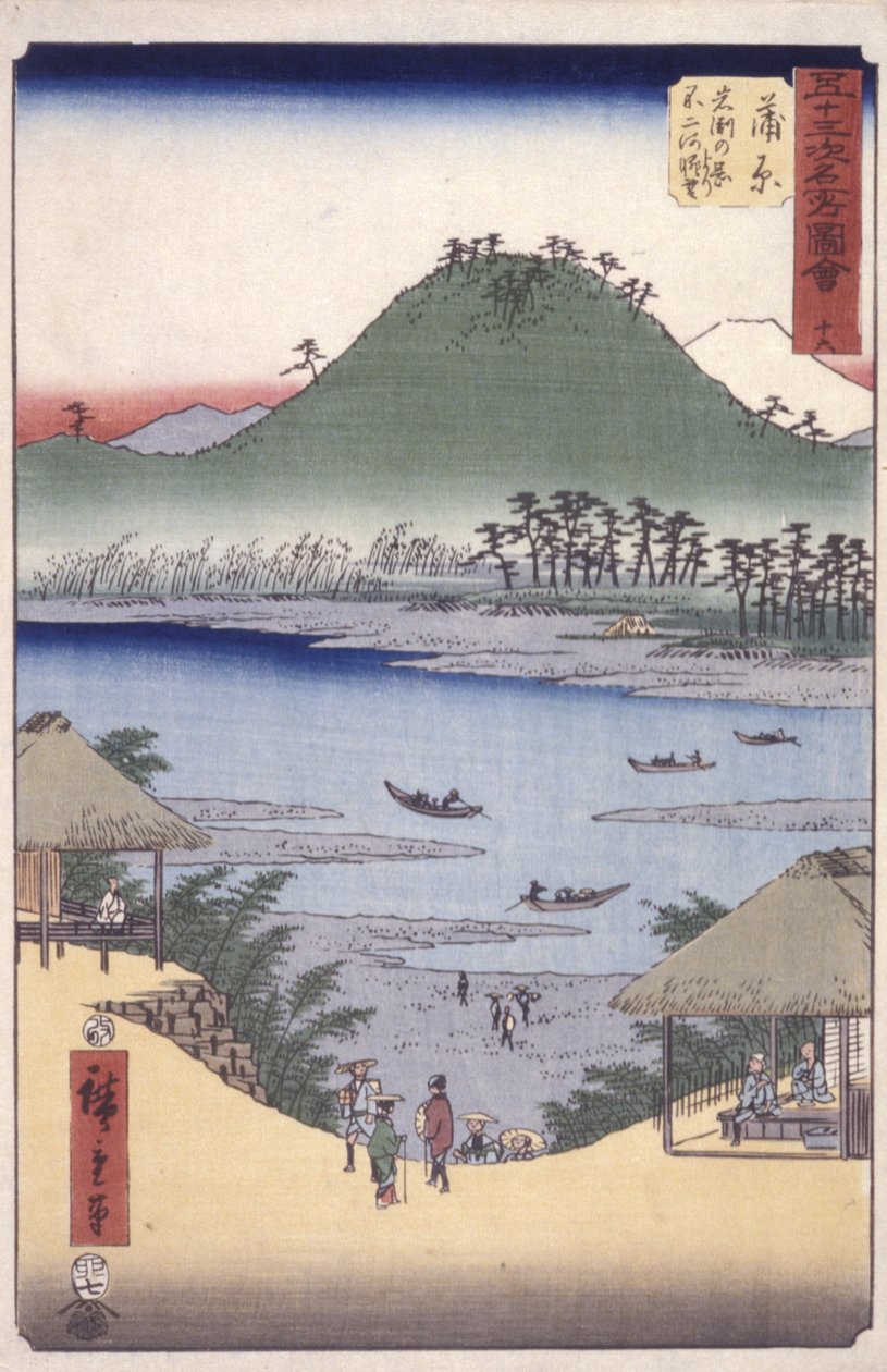 Kambara door Ando or Utagawa Hiroshige
