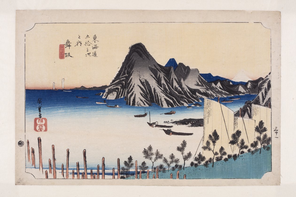 Maisaka: Uitzicht op Imagiri (Maisaka, Imagiri shinkei) door Ando or Utagawa Hiroshige